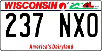 WI license plate 237NXO