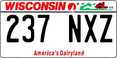WI license plate 237NXZ