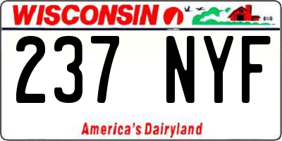 WI license plate 237NYF