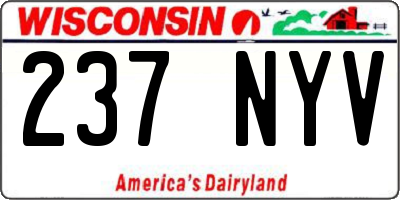 WI license plate 237NYV