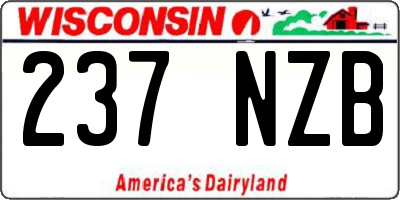 WI license plate 237NZB
