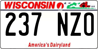WI license plate 237NZO