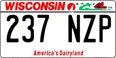 WI license plate 237NZP