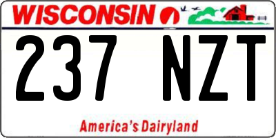 WI license plate 237NZT