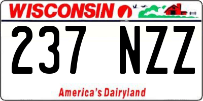 WI license plate 237NZZ