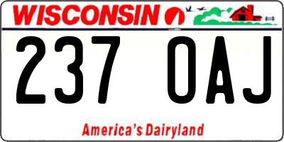 WI license plate 237OAJ