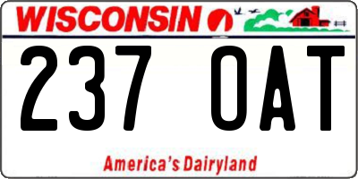 WI license plate 237OAT