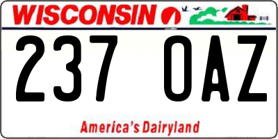 WI license plate 237OAZ