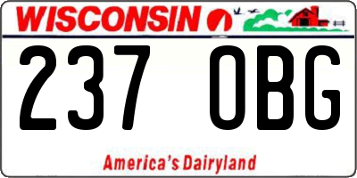 WI license plate 237OBG