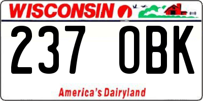 WI license plate 237OBK