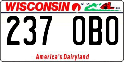 WI license plate 237OBO