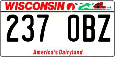 WI license plate 237OBZ
