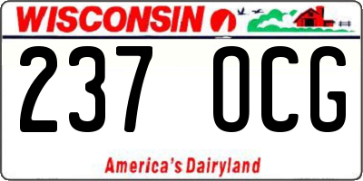 WI license plate 237OCG