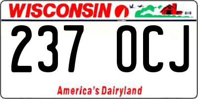 WI license plate 237OCJ