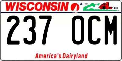 WI license plate 237OCM