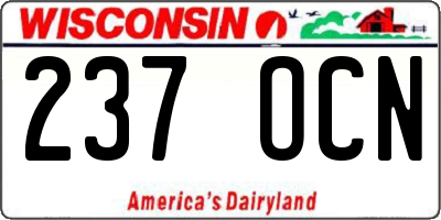 WI license plate 237OCN