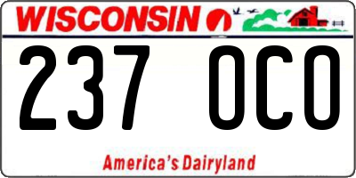 WI license plate 237OCO