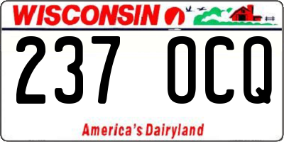 WI license plate 237OCQ