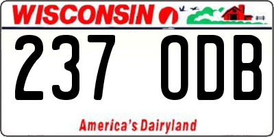 WI license plate 237ODB