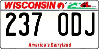WI license plate 237ODJ