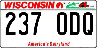 WI license plate 237ODQ
