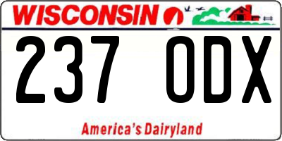 WI license plate 237ODX