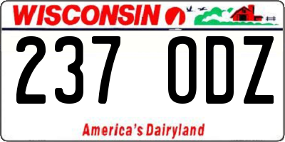 WI license plate 237ODZ