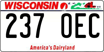 WI license plate 237OEC