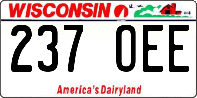 WI license plate 237OEE