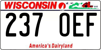 WI license plate 237OEF