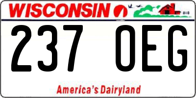 WI license plate 237OEG