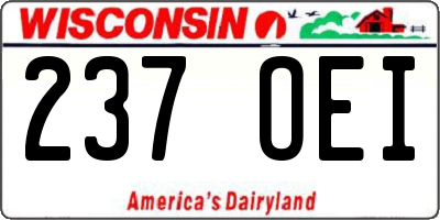 WI license plate 237OEI