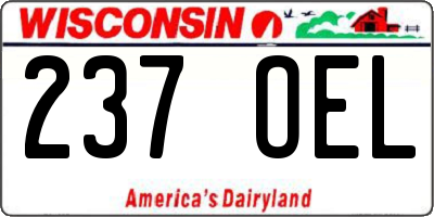 WI license plate 237OEL