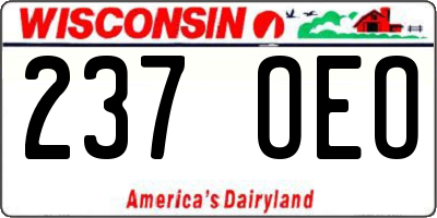 WI license plate 237OEO
