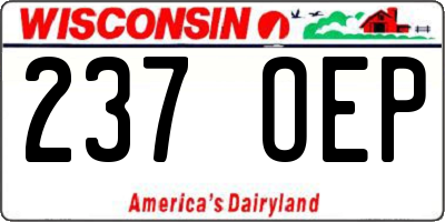 WI license plate 237OEP