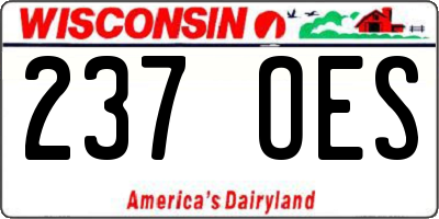 WI license plate 237OES