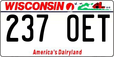 WI license plate 237OET