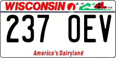 WI license plate 237OEV