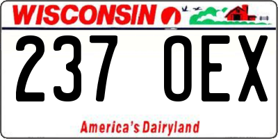 WI license plate 237OEX