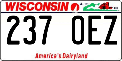 WI license plate 237OEZ