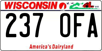 WI license plate 237OFA