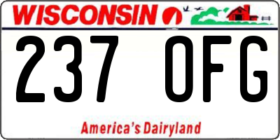 WI license plate 237OFG