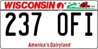 WI license plate 237OFI