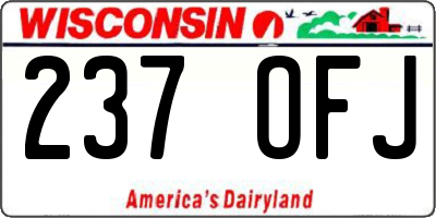 WI license plate 237OFJ