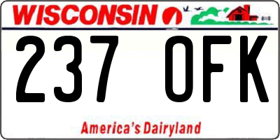 WI license plate 237OFK