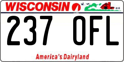 WI license plate 237OFL