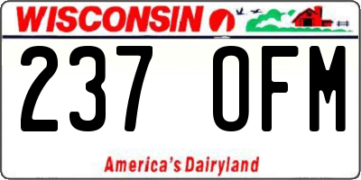 WI license plate 237OFM