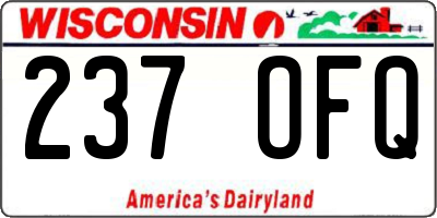 WI license plate 237OFQ