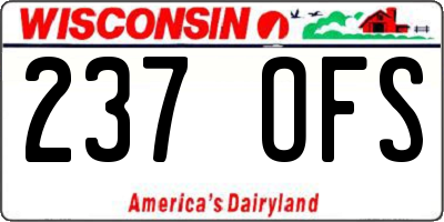 WI license plate 237OFS