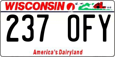 WI license plate 237OFY